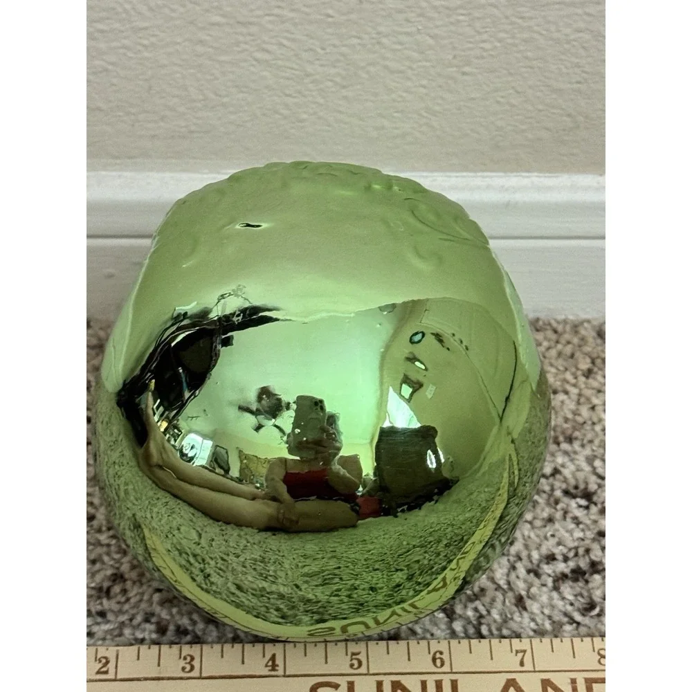 Cocinaware Day Of The‎ Dead Metallic 3D Skull Halloween Decor Green Full Size